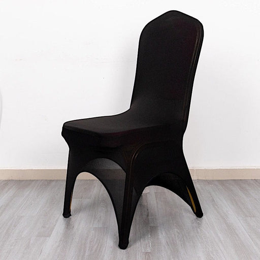 Satin Rosette Spandex Stretch Banquet Chair Cover - Lofaris
