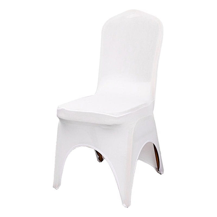 3-Way Open Arch Premium Stretch Spandex Banquet Chair Cover CHAIR_SPX_OPN_WHT
