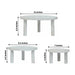 3 Wooden Pedestal Cake Stands with Removable Legs - Whitewash CAKE_WOD028_SET3_WHT