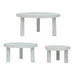 3 Wooden Pedestal Cake Stands with Removable Legs - Whitewash CAKE_WOD028_SET3_WHT