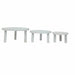 3 Wooden Pedestal Cake Stands with Removable Legs - Whitewash CAKE_WOD028_SET3_WHT