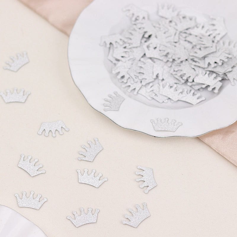 30 Glitter Princess Crown Paper Confetti