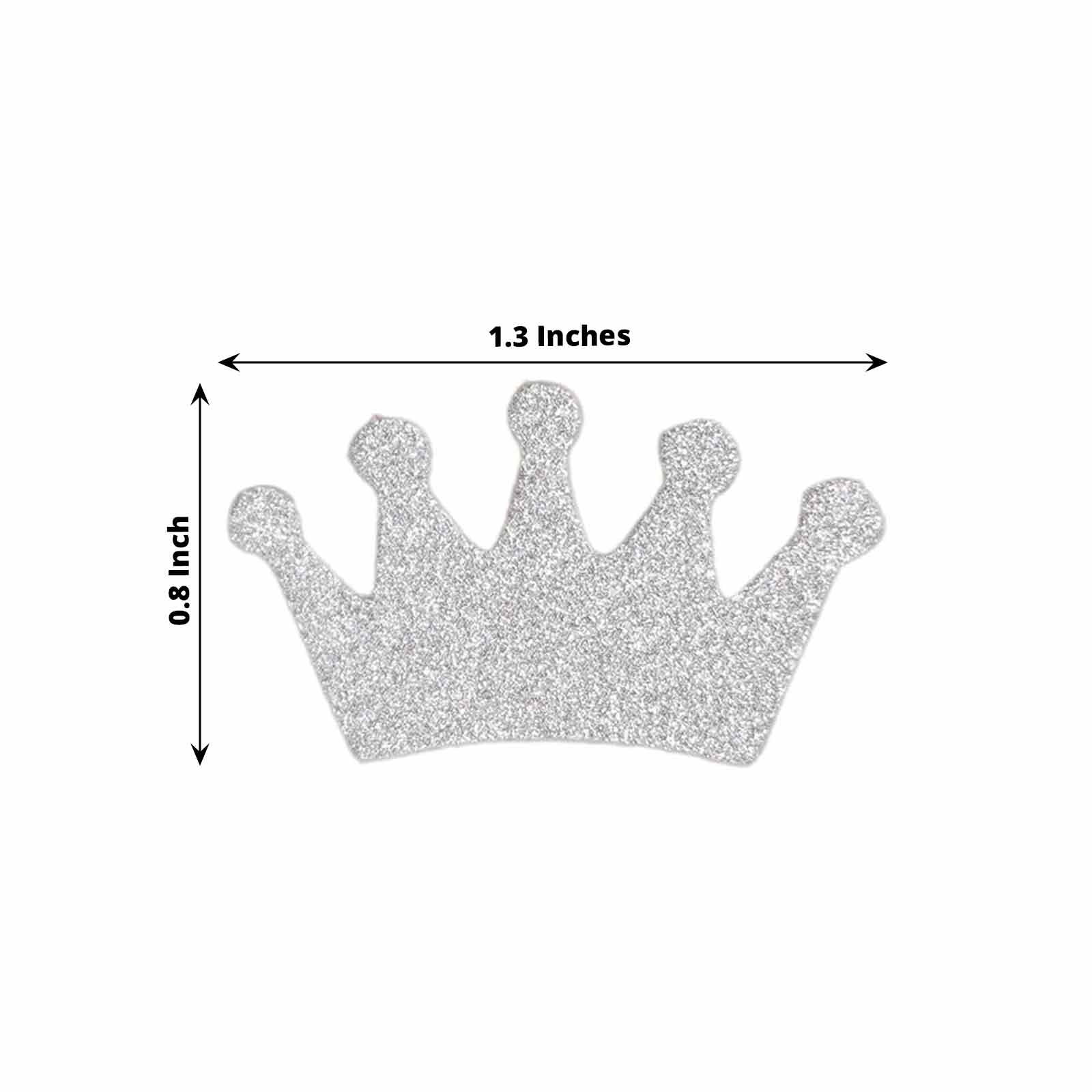 30 Glitter Princess Crown Paper Confetti