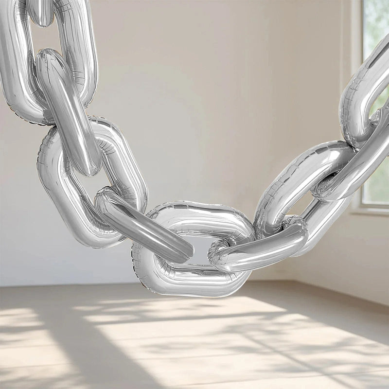 30 Metallic 24" Chain Foil Balloons 44 ft Balloon Garland