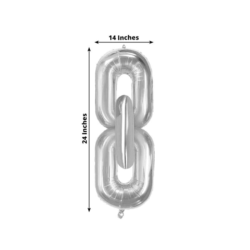 30 Metallic 24" Chain Foil Balloons 44 ft Balloon Garland