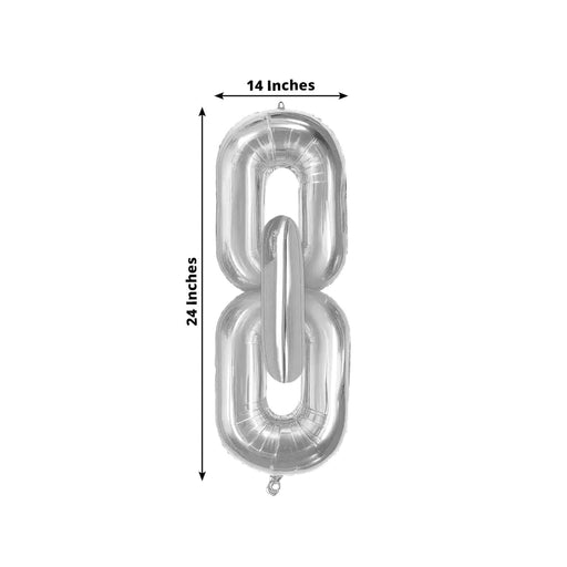 30 Metallic 24" Chain Foil Balloons 44 ft Balloon Garland