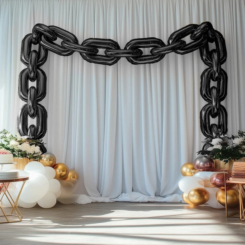 30 Metallic 24" Chain Foil Balloons 44 ft Balloon Garland