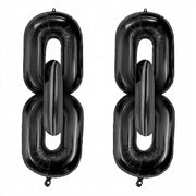 30 Metallic 24" Chain Foil Balloons 44 ft Balloon Garland BLOON_FOL0027_24_BLK