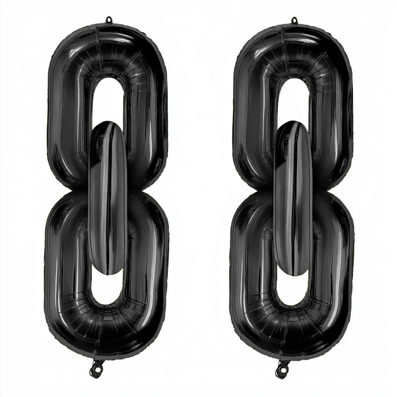 30 Metallic 24" Chain Foil Balloons 44 ft Balloon Garland BLOON_FOL0027_24_BLK