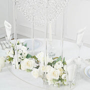 32" Acrylic Crystal Chandelier Flower Display Stand Wedding Centerpiece - Clear CHDLR_065_32_CLR