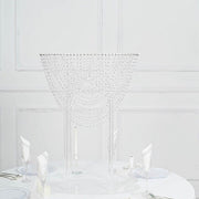 32" Acrylic Crystal Chandelier Flower Display Stand Wedding Centerpiece - Clear CHDLR_065_32_CLR