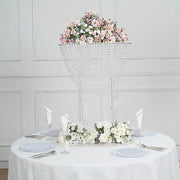32" Acrylic Crystal Chandelier Flower Display Stand Wedding Centerpiece - Clear CHDLR_065_32_CLR