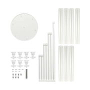 33" Round 7 Arm Acrylic Cluster Taper Candle Holder Candelabra - Clear CHDLR_CAND_030PLR_7_CLR