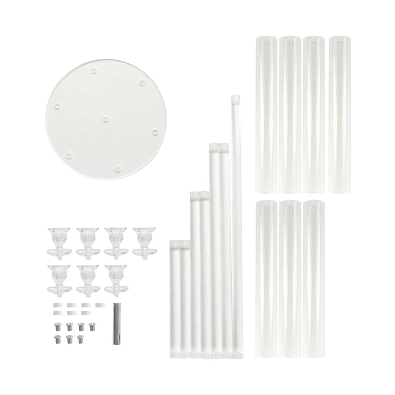 33" Round 7 Arm Acrylic Cluster Taper Candle Holder Candelabra - Clear CHDLR_CAND_030PLR_7_CLR