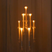 33" Round 7 Arm Acrylic Cluster Taper Candle Holder Candelabra - Clear CHDLR_CAND_030PLR_7_CLR