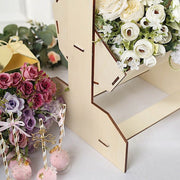 33" Stand 3 Tier Laser Cut Wood Cupcake Dessert Display Rack - Natural CAKE_WOD014_L_NAT