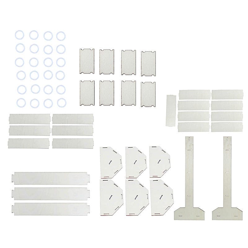 33" Stand 3 Tier Laser Cut Wood Cupcake Dessert Display Rack - Natural CAKE_WOD014_L_NAT