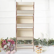 33" Stand 3 Tier Laser Cut Wood Cupcake Dessert Display Rack - Natural CAKE_WOD014_L_NAT