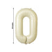 35" Matte Mylar Foil Number Balloons - Cream