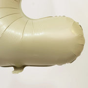 35" Matte Mylar Foil Number Balloons - Cream