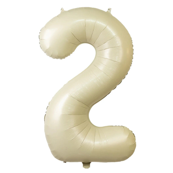35" Matte Mylar Foil Number Balloons - Cream BLOON_40CRM_2