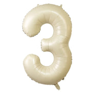 35" Matte Mylar Foil Number Balloons - Cream BLOON_40CRM_3