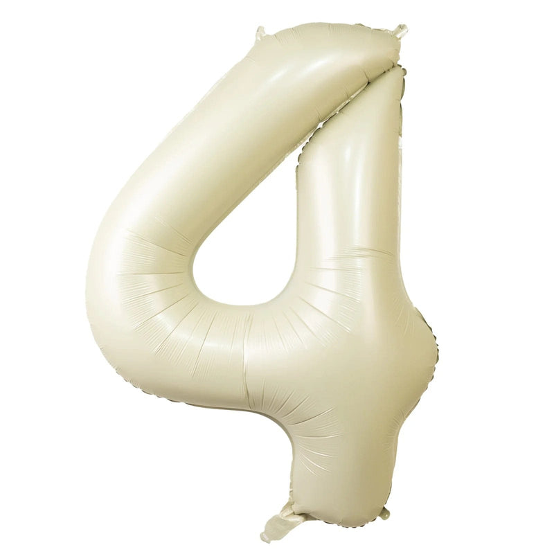 35" Matte Mylar Foil Number Balloons - Cream BLOON_40CRM_4