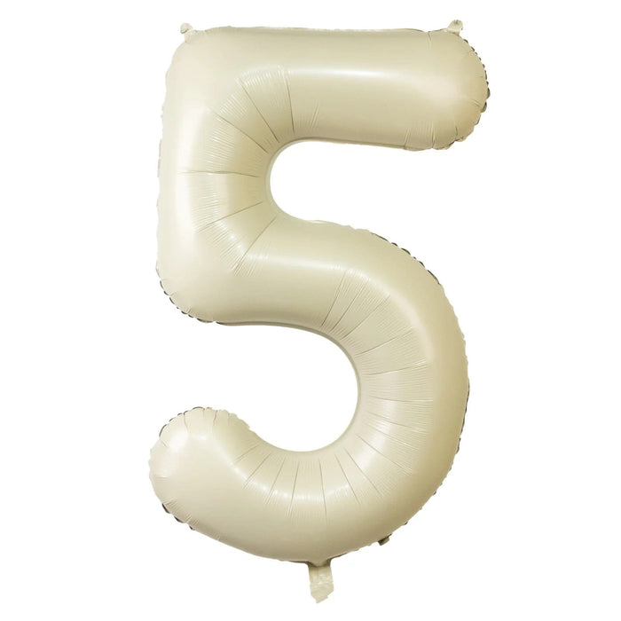 35" Matte Mylar Foil Number Balloons - Cream BLOON_40CRM_5