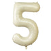 35" Matte Mylar Foil Number Balloons - Cream BLOON_40CRM_5