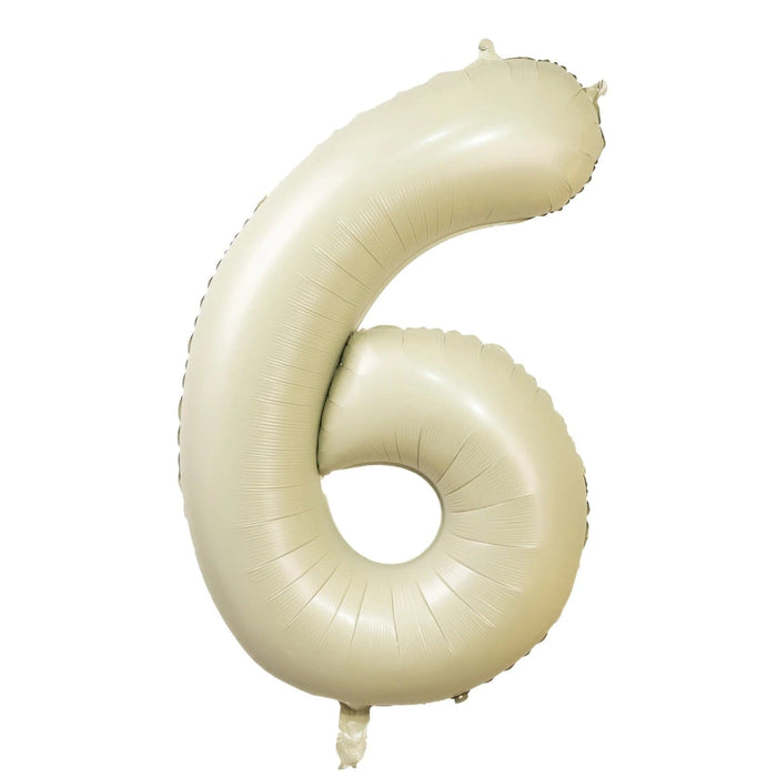 35" Matte Mylar Foil Number Balloons - Cream BLOON_40CRM_6
