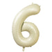 35" Matte Mylar Foil Number Balloons - Cream BLOON_40CRM_6