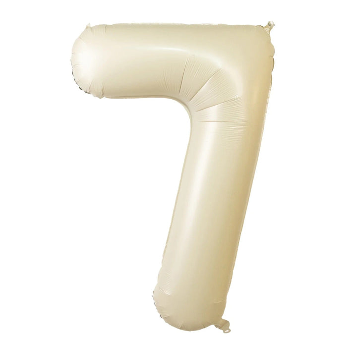 35" Matte Mylar Foil Number Balloons - Cream BLOON_40CRM_7