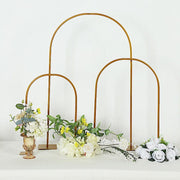 35" Metal Floral Chiara Arch Table Centerpiece with Rounded Top - Gold WOD_HOPMET06_36_GOLD