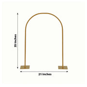 35" Metal Floral Chiara Arch Table Centerpiece with Rounded Top - Gold WOD_HOPMET06_36_GOLD