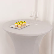 36" Elegant Spandex Cocktail Table Cover High Top Style