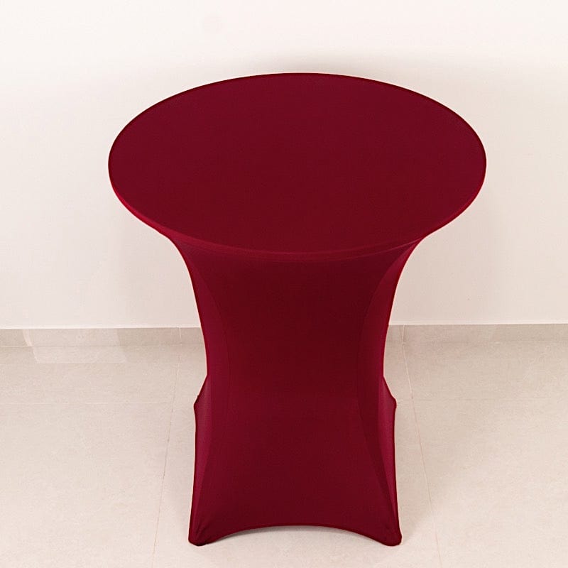 36" Elegant Spandex Cocktail Table Cover High Top Style
