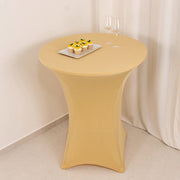 36" Elegant Spandex Cocktail Table Cover High Top Style