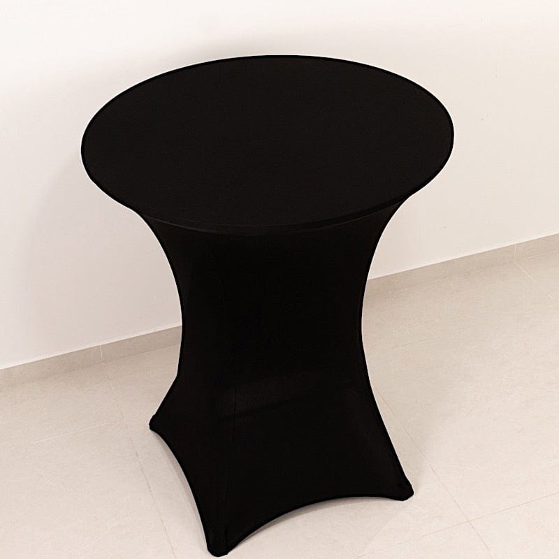36" Elegant Spandex Cocktail Table Cover High Top Style