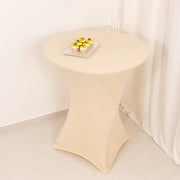 36" Elegant Spandex Cocktail Table Cover High Top Style