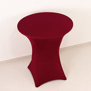 36" Elegant Spandex Cocktail Table Cover High Top Style