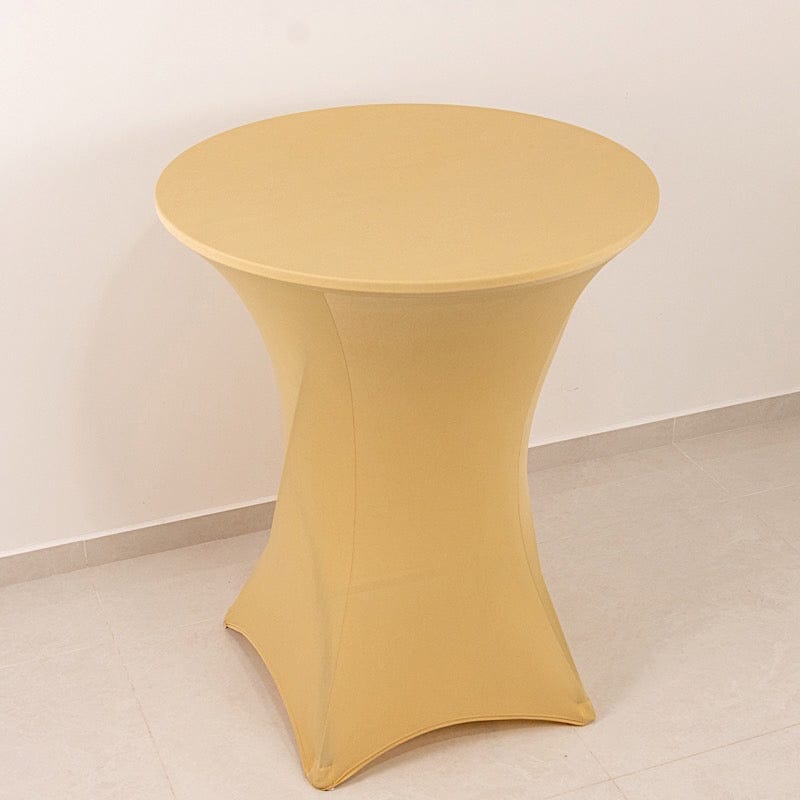 36" Elegant Spandex Cocktail Table Cover High Top Style