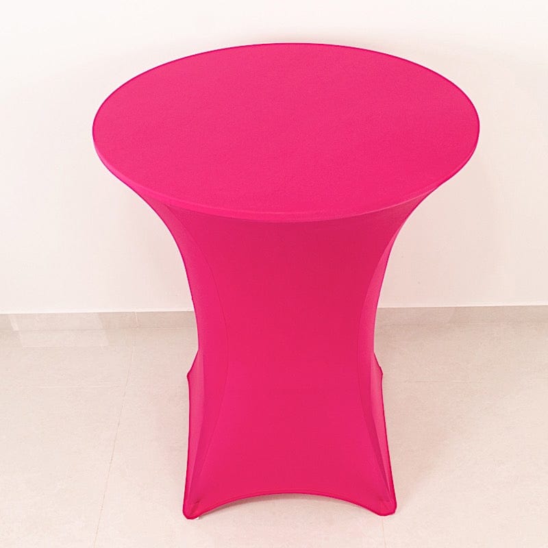 36" Elegant Spandex Cocktail Table Cover High Top Style