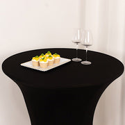 36" Elegant Spandex Cocktail Table Cover High Top Style