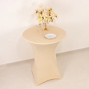 36" Elegant Spandex Cocktail Table Cover High Top Style