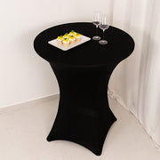 36" Elegant Spandex Cocktail Table Cover High Top Style