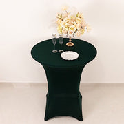 36" Elegant Spandex Cocktail Table Cover High Top Style