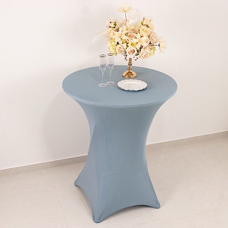 36" Elegant Spandex Cocktail Table Cover High Top Style