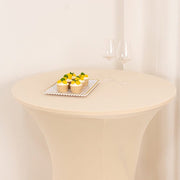 36" Elegant Spandex Cocktail Table Cover High Top Style