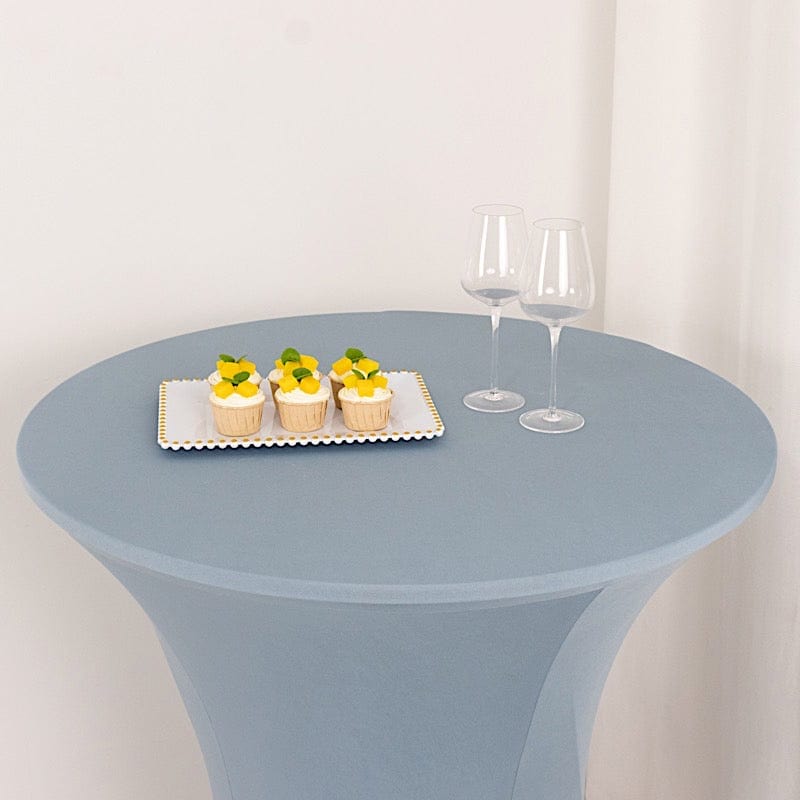 36" Elegant Spandex Cocktail Table Cover High Top Style