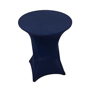 36" Elegant Spandex Cocktail Table Cover High Top Style TAB_COCK_36_NAVY